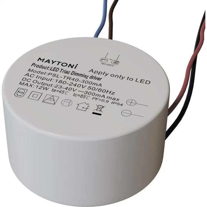 Источник питания MAYTONI TRIAC 12W IP54 PSL-TR40-300mA Источник питания MAYTONI TRIAC 12W IP54 PSL-TR40-300mA