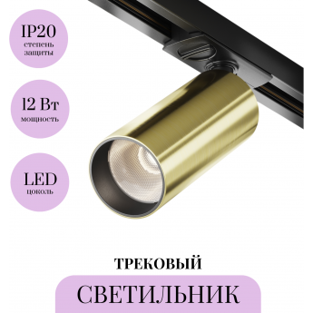 Трековый светильник MAYTONI FOCUS LED TR021-1-12W4K-W-BBS